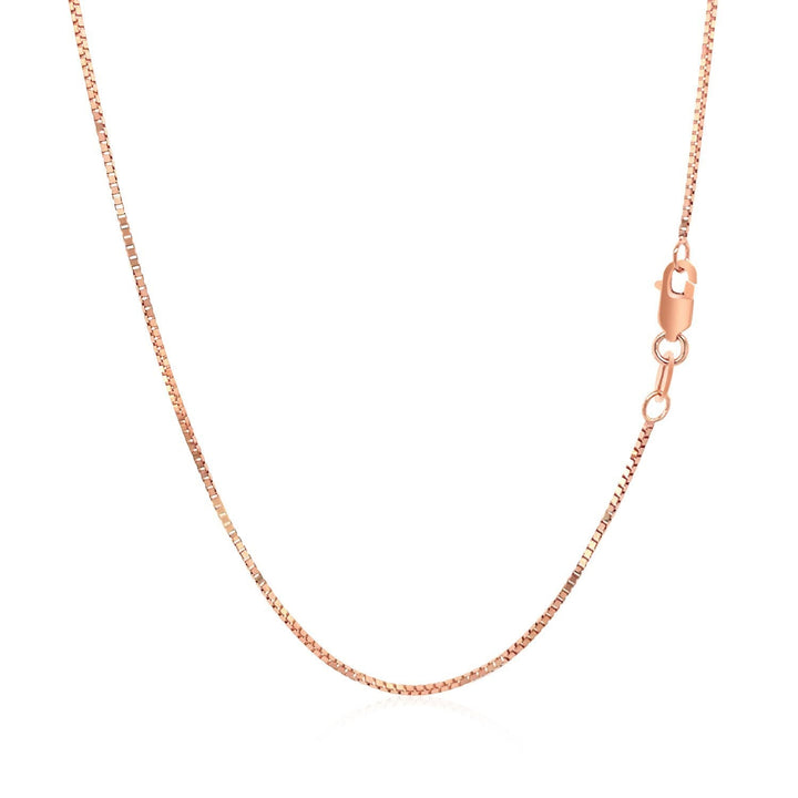 14k Rose Gold Classic Box Chain 0.8mm