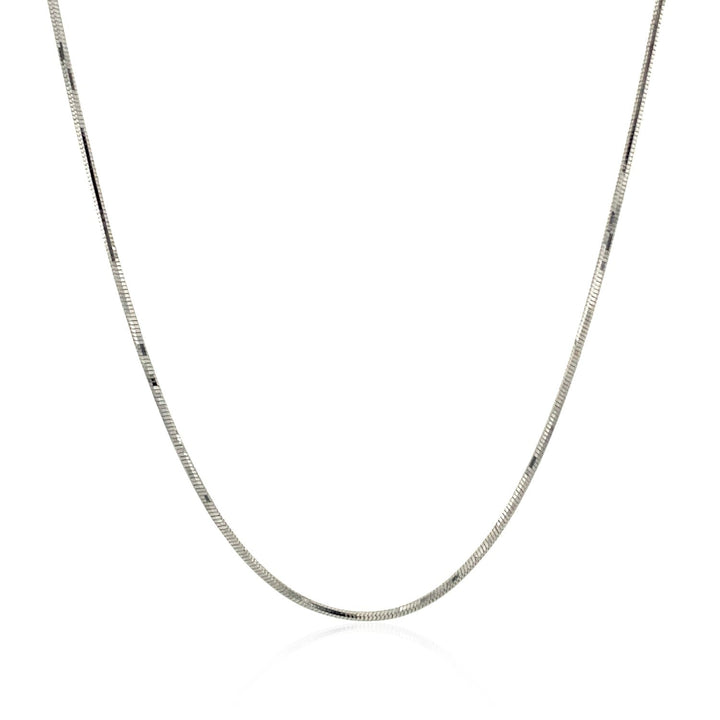 14k White Gold Adjustable Snake Chain 0.85mm