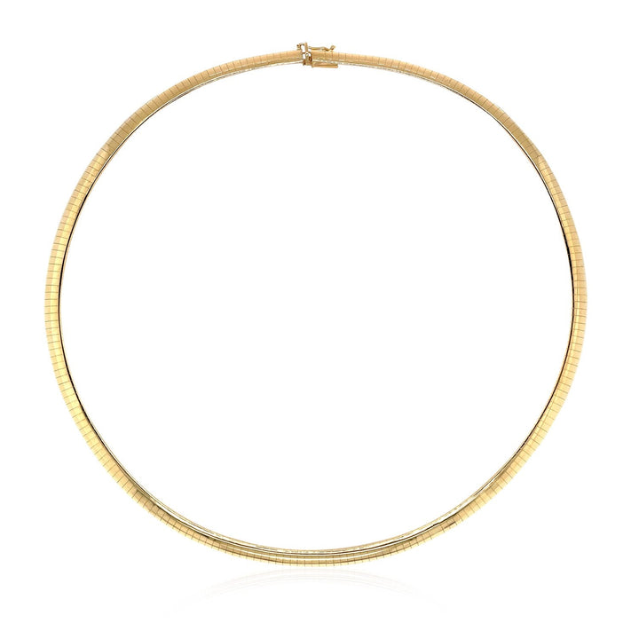 14k Yellow Gold Classic Omega Style Chain (6 mm)