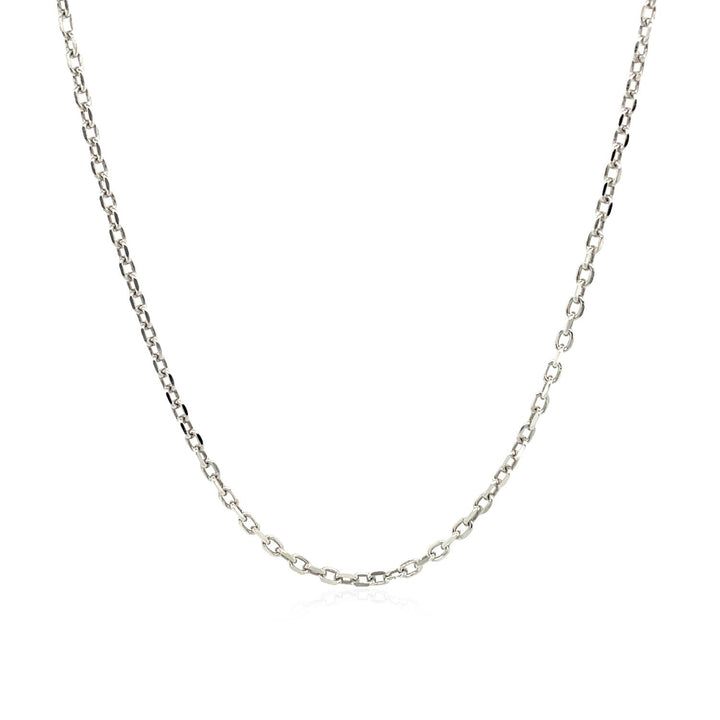 Sterling Silver Rhodium Plated Cable Chain 1.5mm