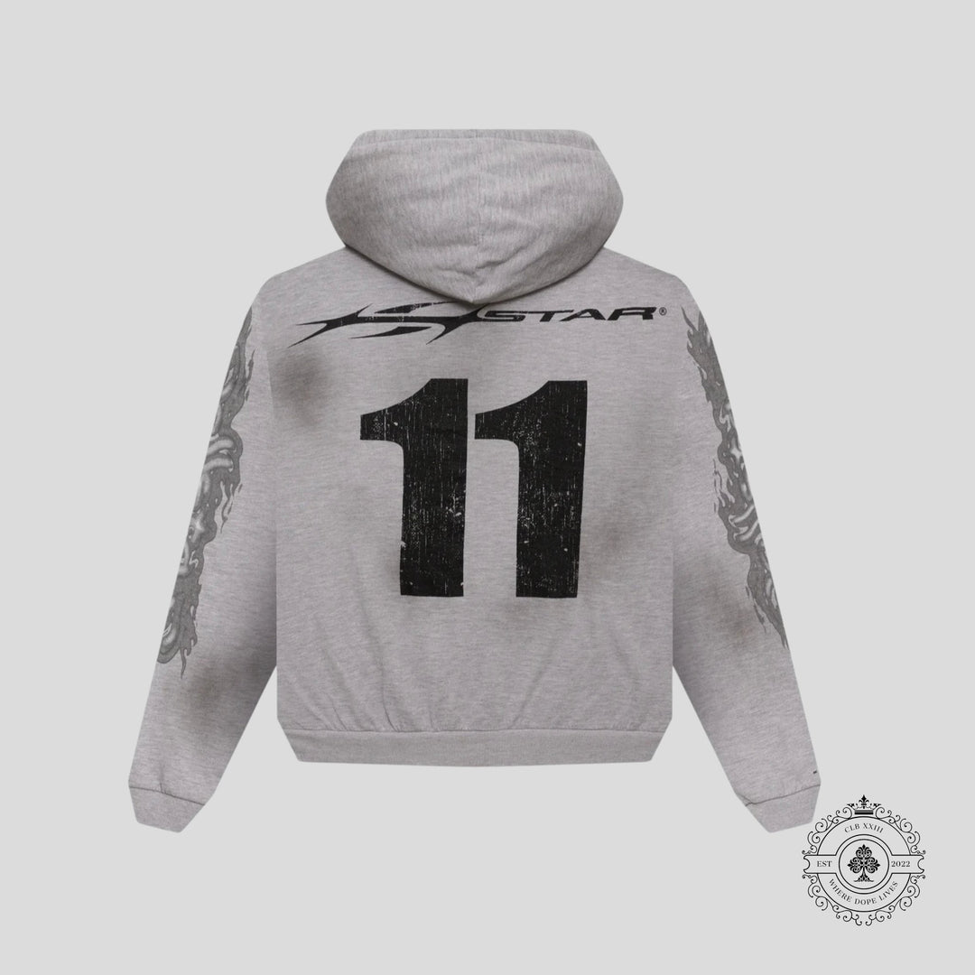 Hellstar Yoga Zip Up in Grey