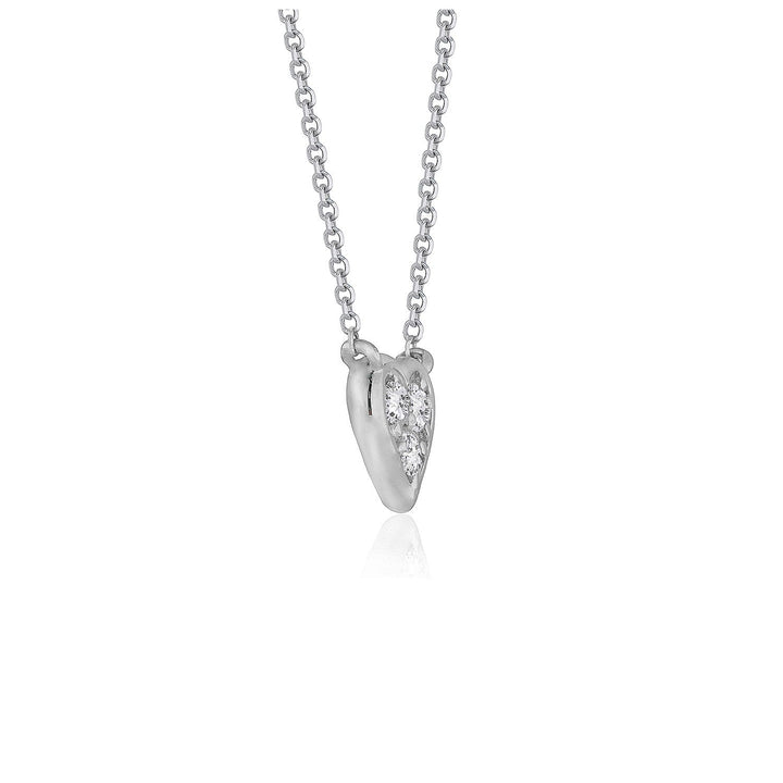 Diamond Heart Design Pendant in 14k White Gold