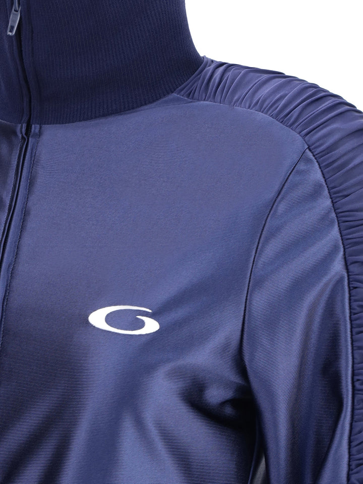 Balenciaga Women Shiny Jersey Fitted Tracksuit Dress