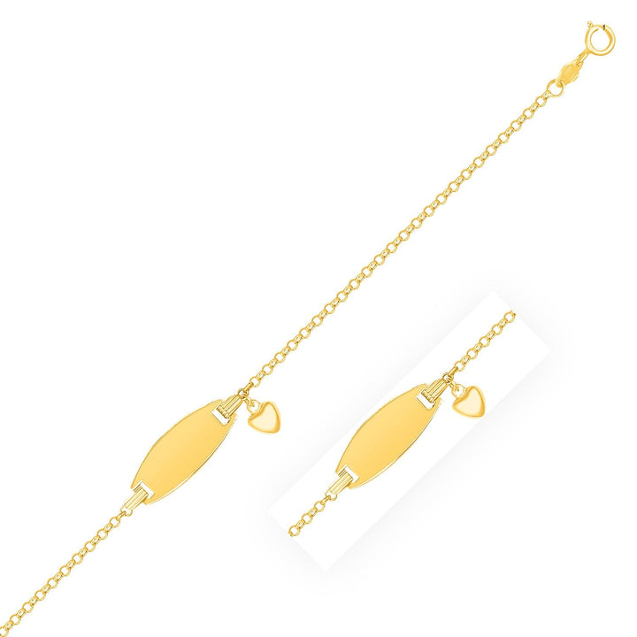14k Yellow Gold Heart Accented Children&