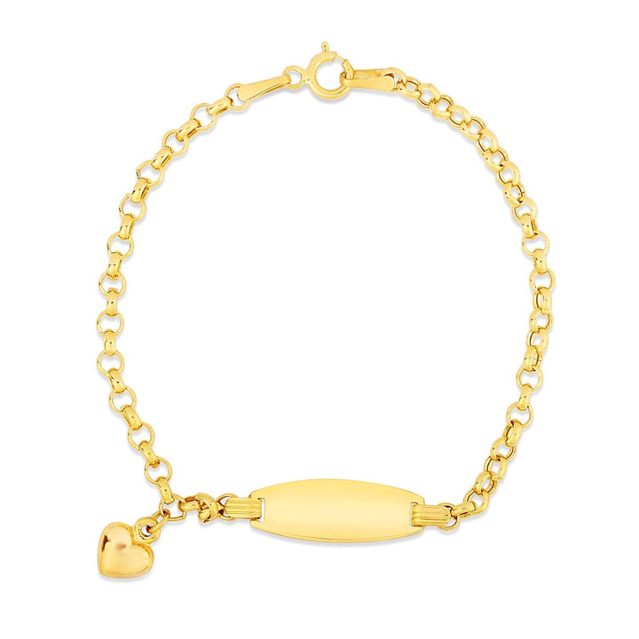 14k Yellow Gold Heart Accented Children&