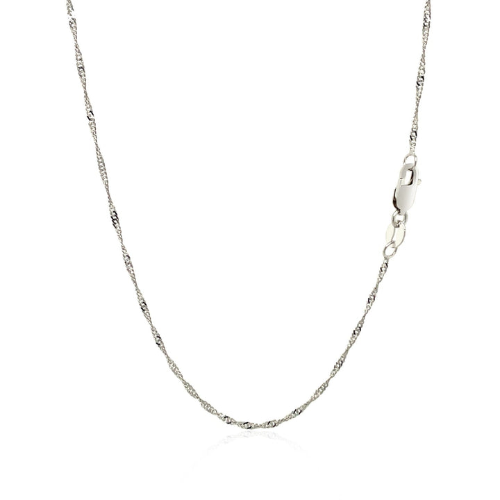 14k White Gold Singapore Chain 1.5mm