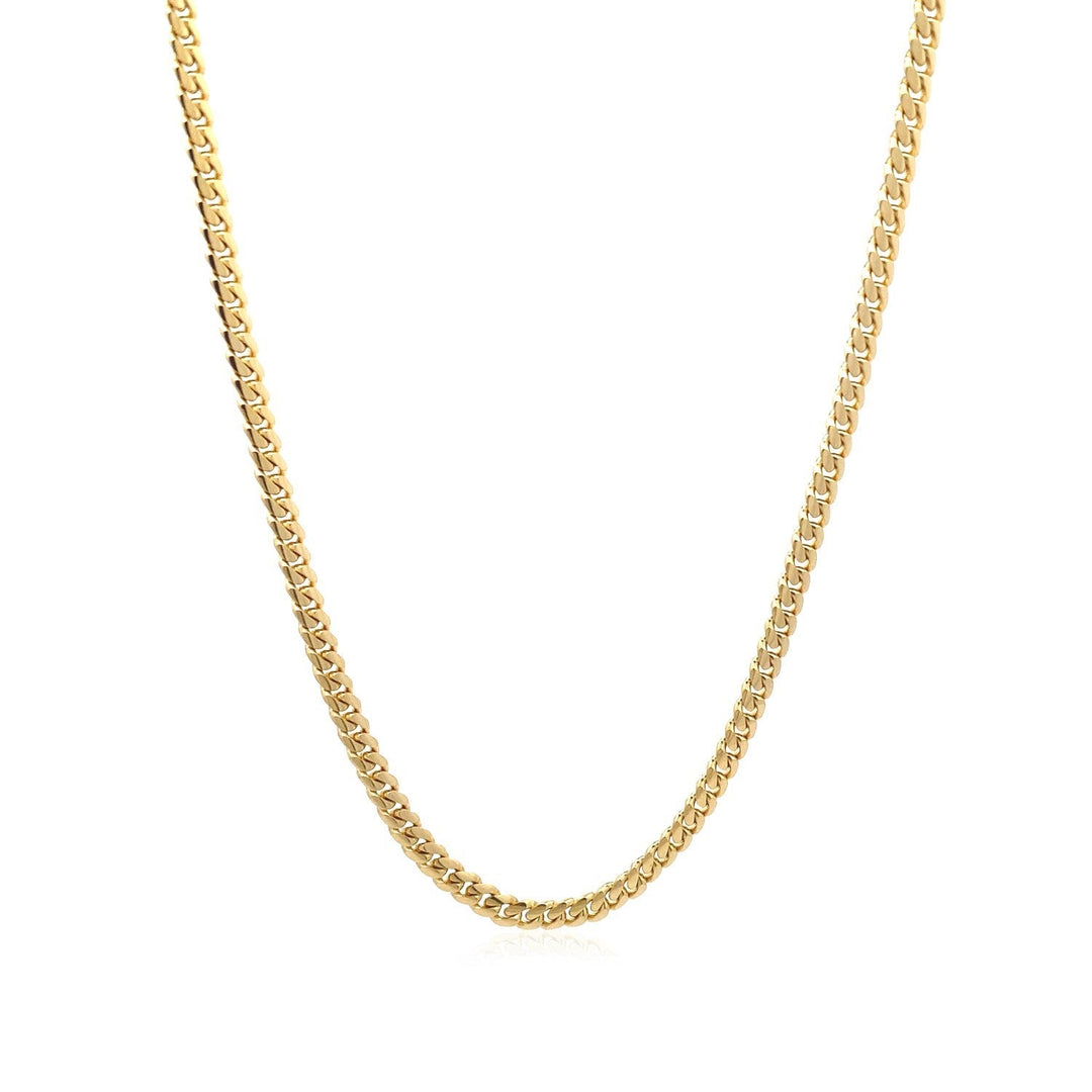 10k Yellow Gold Classic Solid Miami Cuban Chain (3.20 mm)