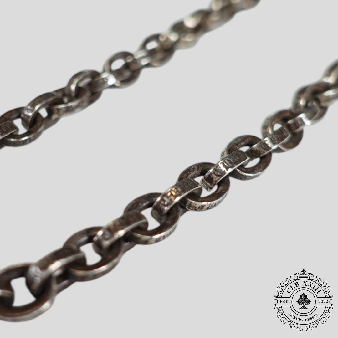 Chrome Hearts Paper Chain 20" Necklace in Silver