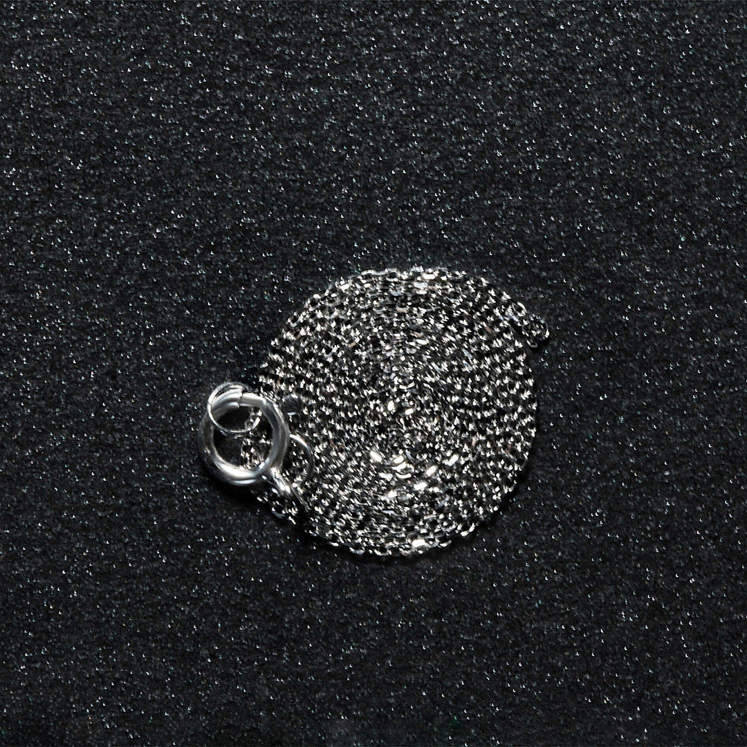 14k White Gold Diamond Cut Cable Link Chain 0.7mm