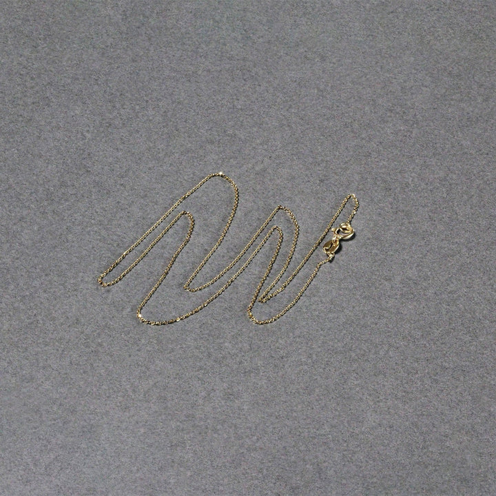 14k Yellow Gold Diamond Cut Cable Link Chain 0.7mm