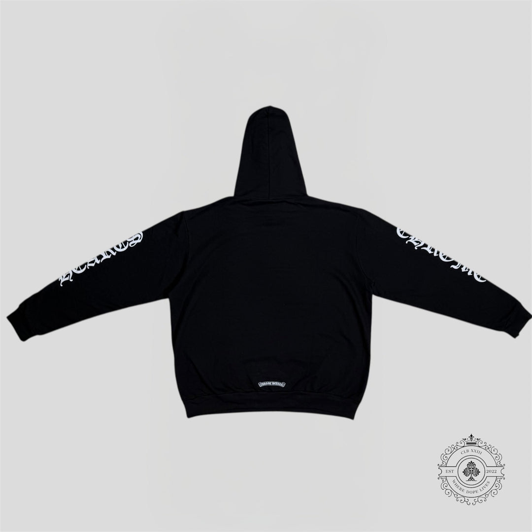 Chrome Hearts Vertical Logo Hoodie in Black