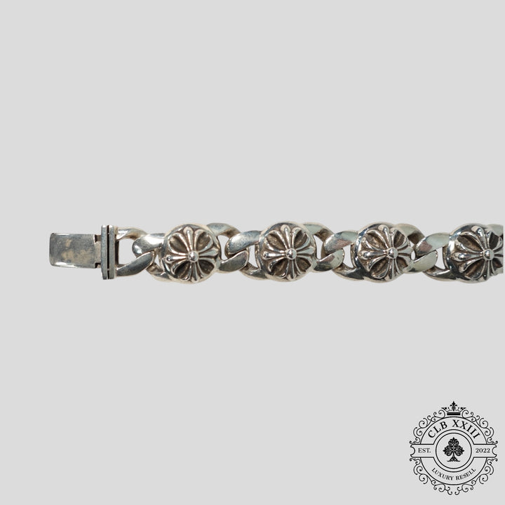 Chrome Hearts Cross 6 Link Cuban Bracelet in Silver