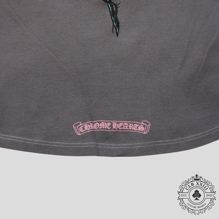 Chrome Hearts Deadly Doll Baby Tee in Grey