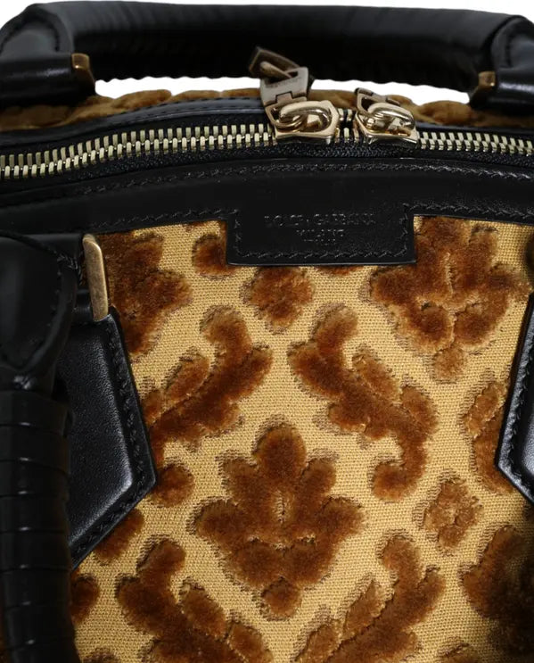 BOLSO DE HOMBRO CON ASA SUPERIOR DE TERCIOPELO BEIGE PARA MUJER DE DOLCE &amp; GABBANA