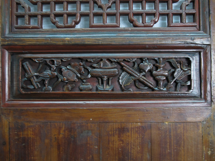 Monumental 11 Feet Tall  Antique Chinese Screen Panel Door – Set of 6