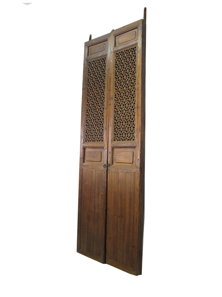 Pair of Hexagonal Screen Door Panel