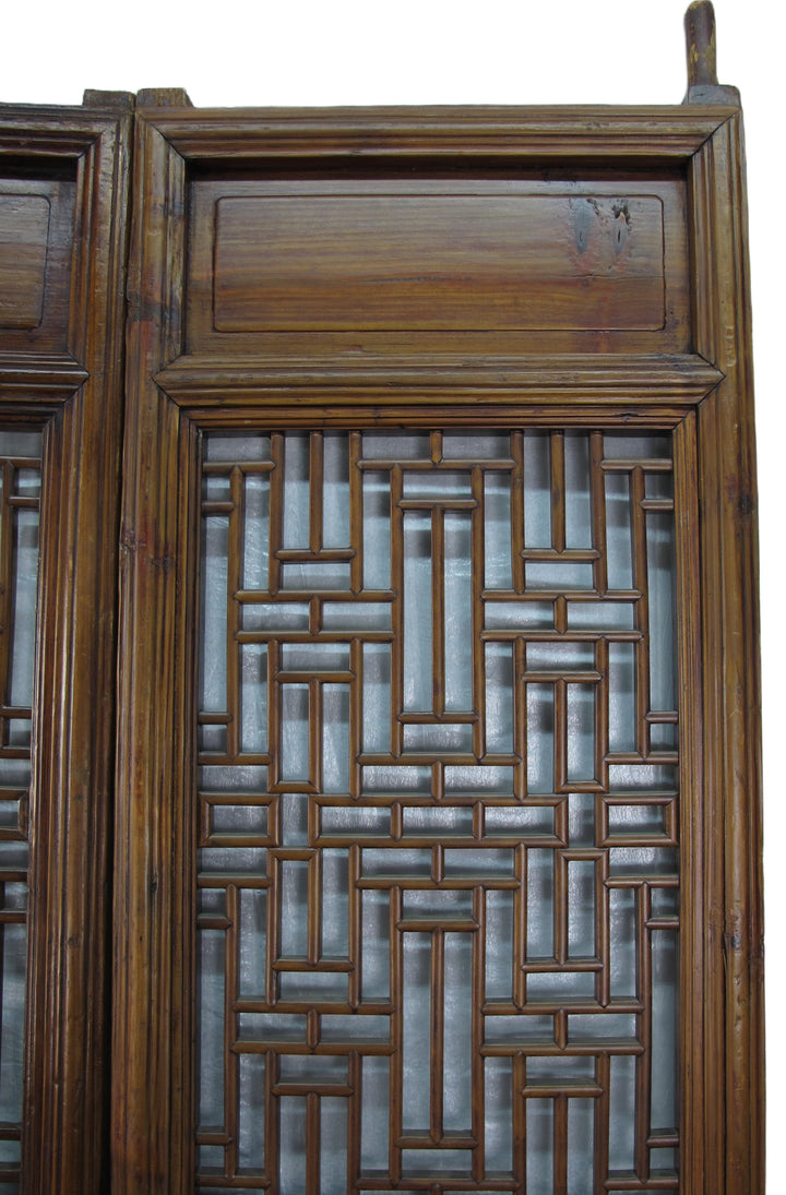 Double Happiness Lattice Screen Door Panel - Set of 4