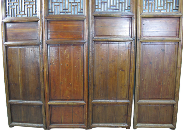 Double Happiness Lattice Screen Door Panel - Set of 4