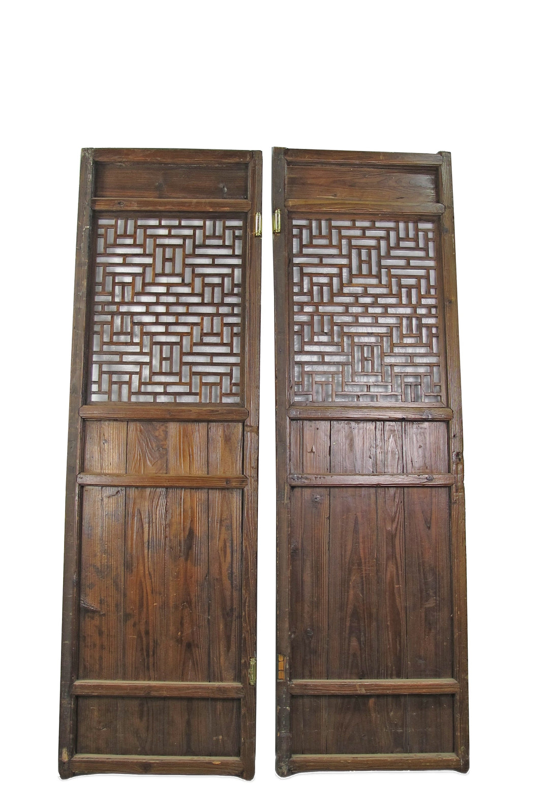Pair of Antique Chinese Double Happinese Lattice Door