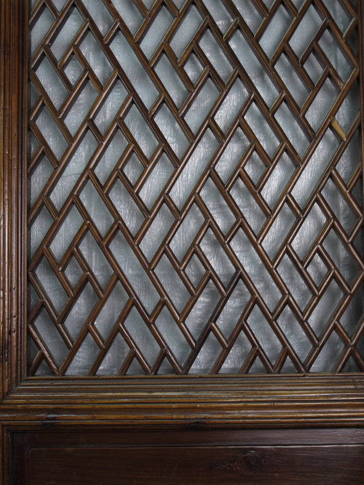 Set of 4 Antique Lattice Screen Door Panel