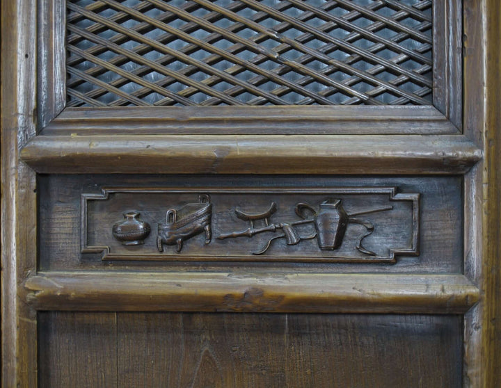 Pair of Beautiful Lattice Screen Door Panel