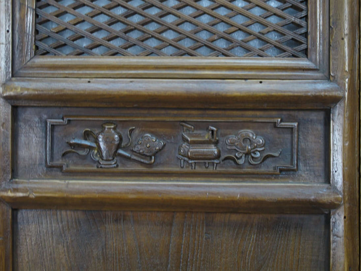 Pair of Beautiful Lattice Screen Door Panel