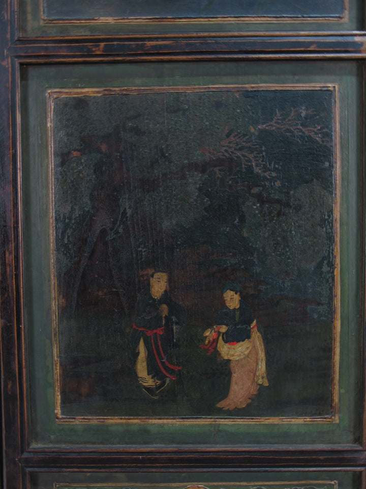 Mid 19th Century Hand Painted Room Divider - Set of 6