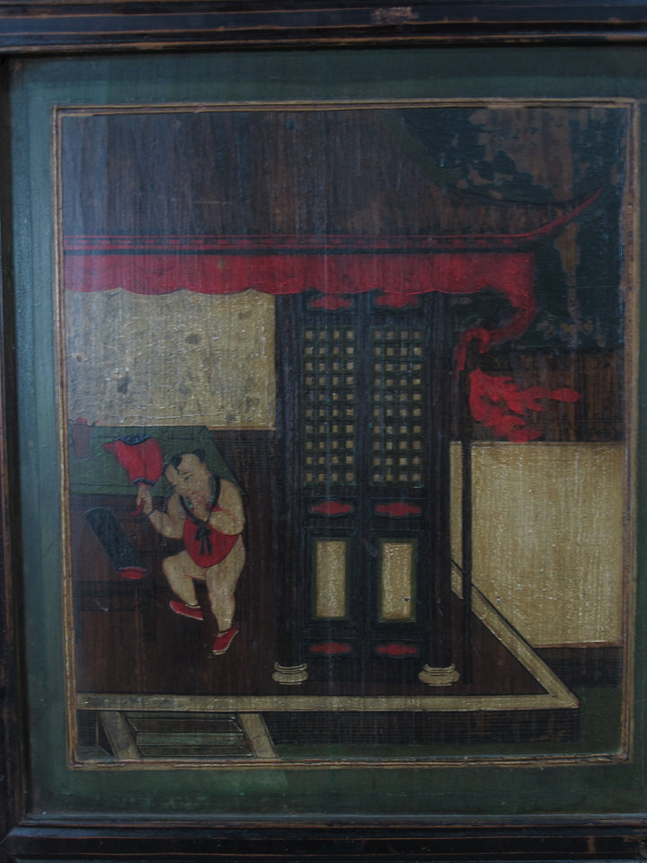 Mid 19th Century Hand Painted Room Divider - Set of 6