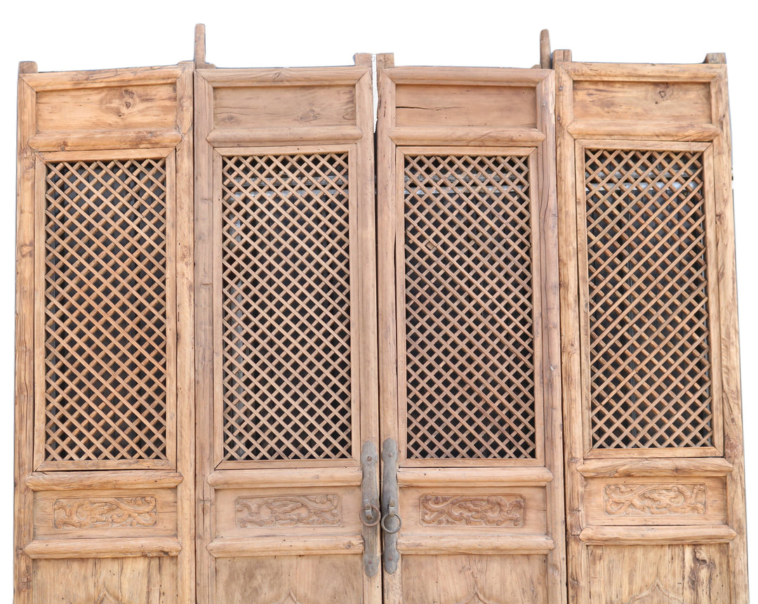4 Early 19 Century Antique Chinese Screen Doors