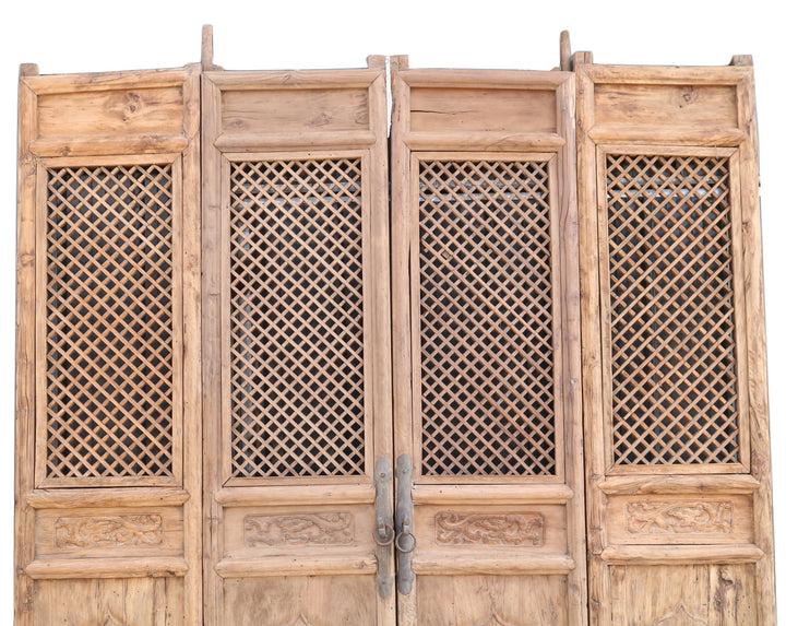 4 Early 19 Century Antique Chinese Screen Doors