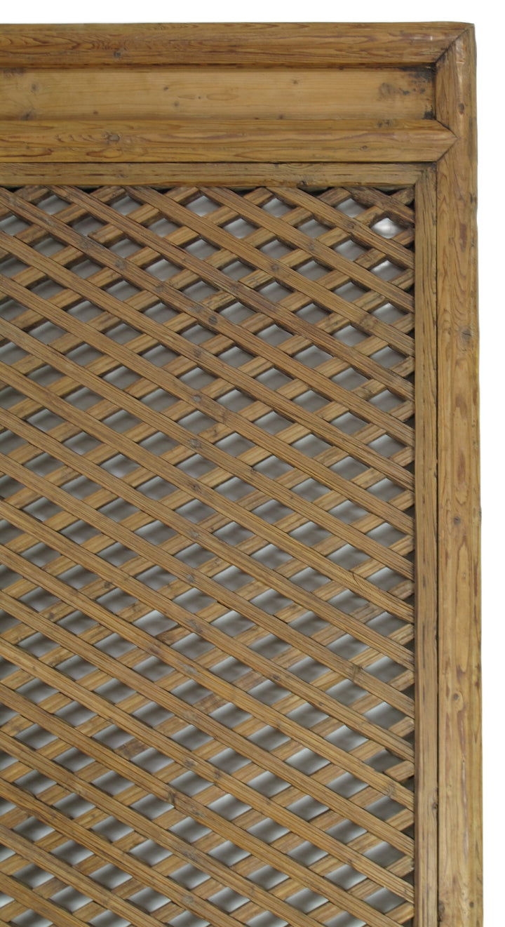 Early 20 Century Antique Chinese Screen Door - A Set of Lattice Screen Panels