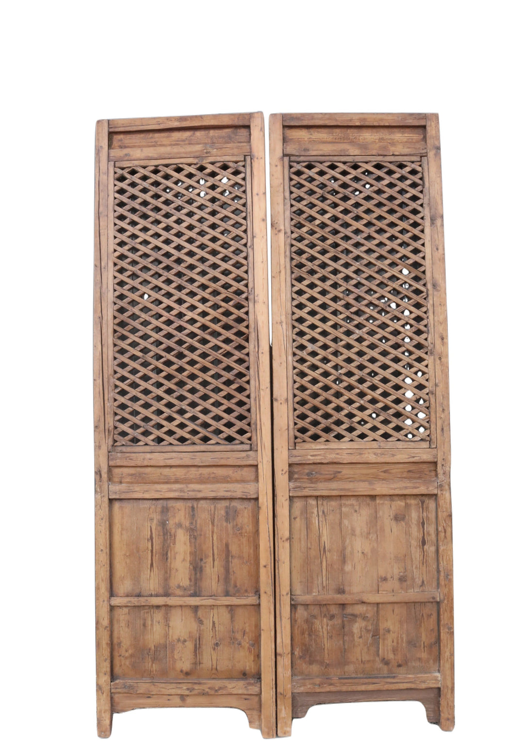 Early 20 Century Antique Chinese Screen Door - A Set of Lattice Screen Panels