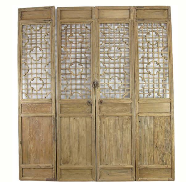 Set of 4 Antique Farmer Screen Door Panels
