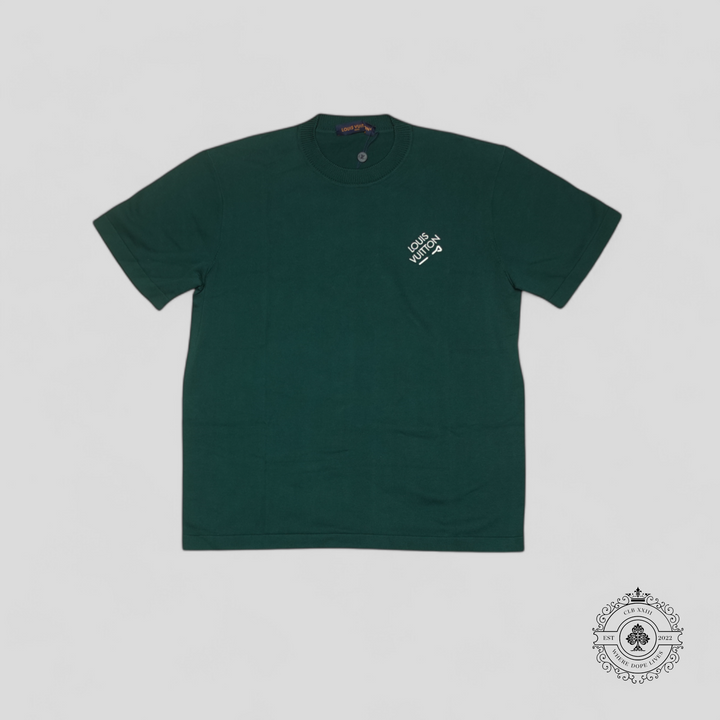 Louis Vuitton Signature Short Sleeve Crewneck Knitwear in Green