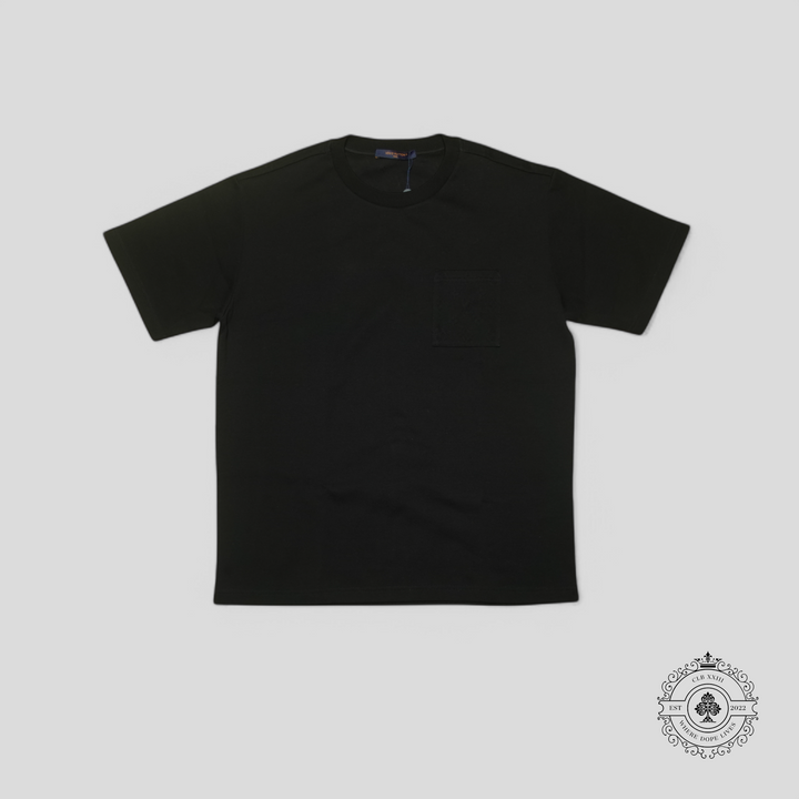 Louis Vuitton Signature Monogram Pocket T-Shirt in Black