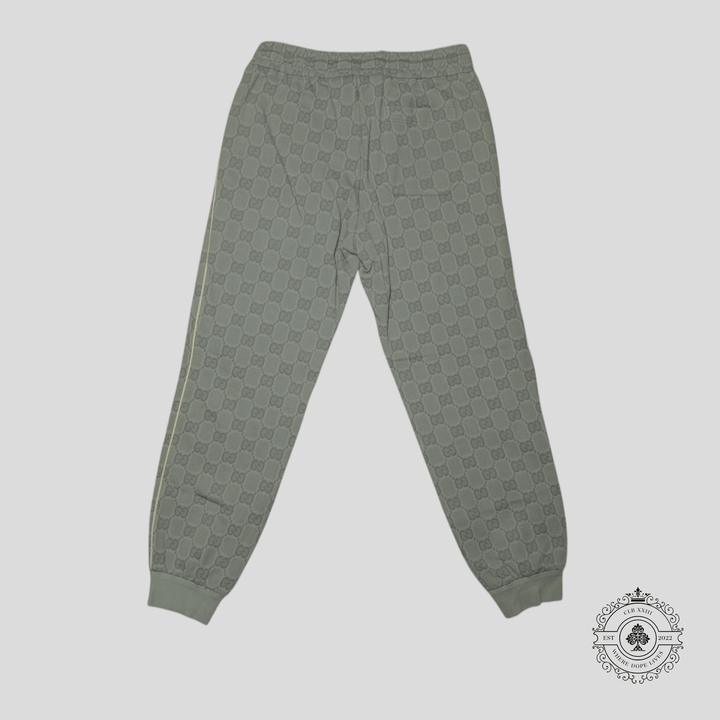 Gucci Tonal Jacquard Track Pants in Light Grey
