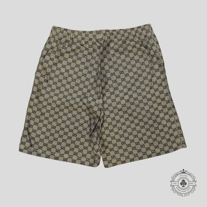 Gucci Summer GG Supreme Shorts in Brown/Blue