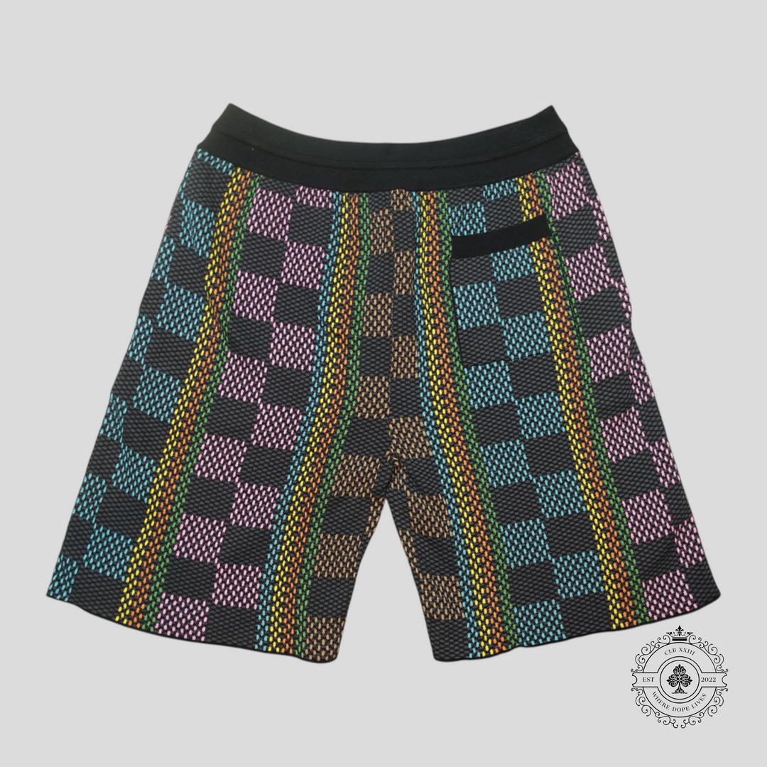 Louis Vuitton Damier Jacquard Shorts in Black/Multicolor