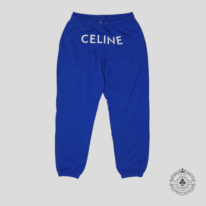 Celine Logo Sweatpants in Blue