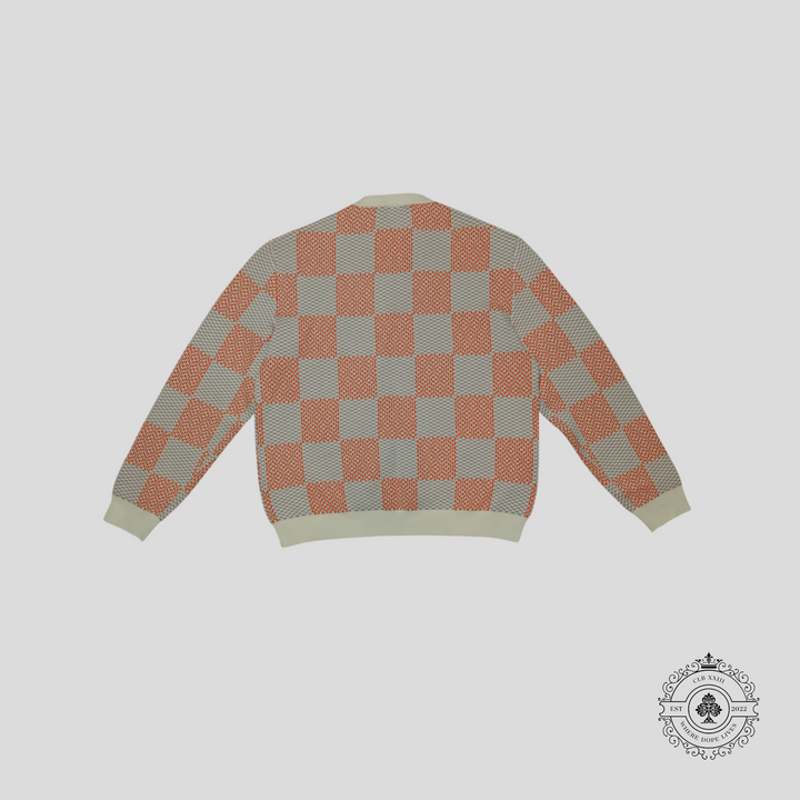 Louis Vuitton Light Damier Tramato Jacquard Pullover in Orange