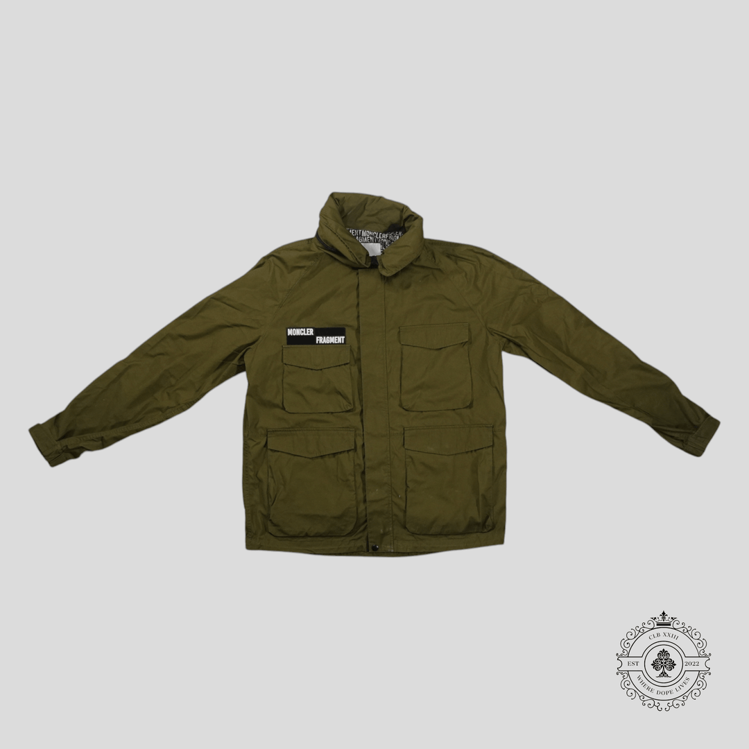 Moncler Fragment Logo Field Jacket in Green