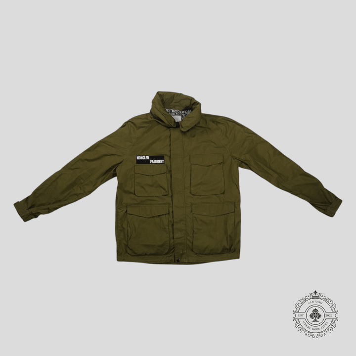 Moncler Fragment Logo Field Jacket in Green