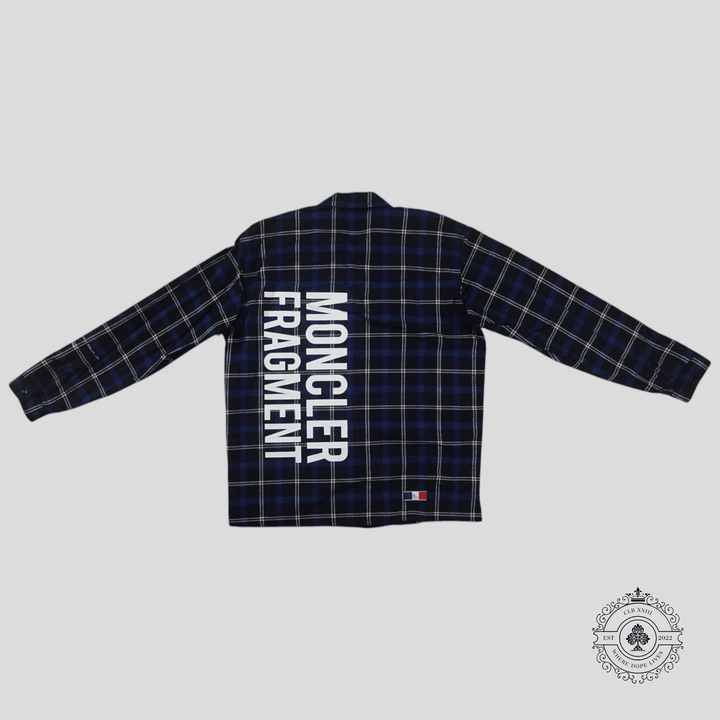Moncler Genius x Fragment Flannel Overshirt in Blue