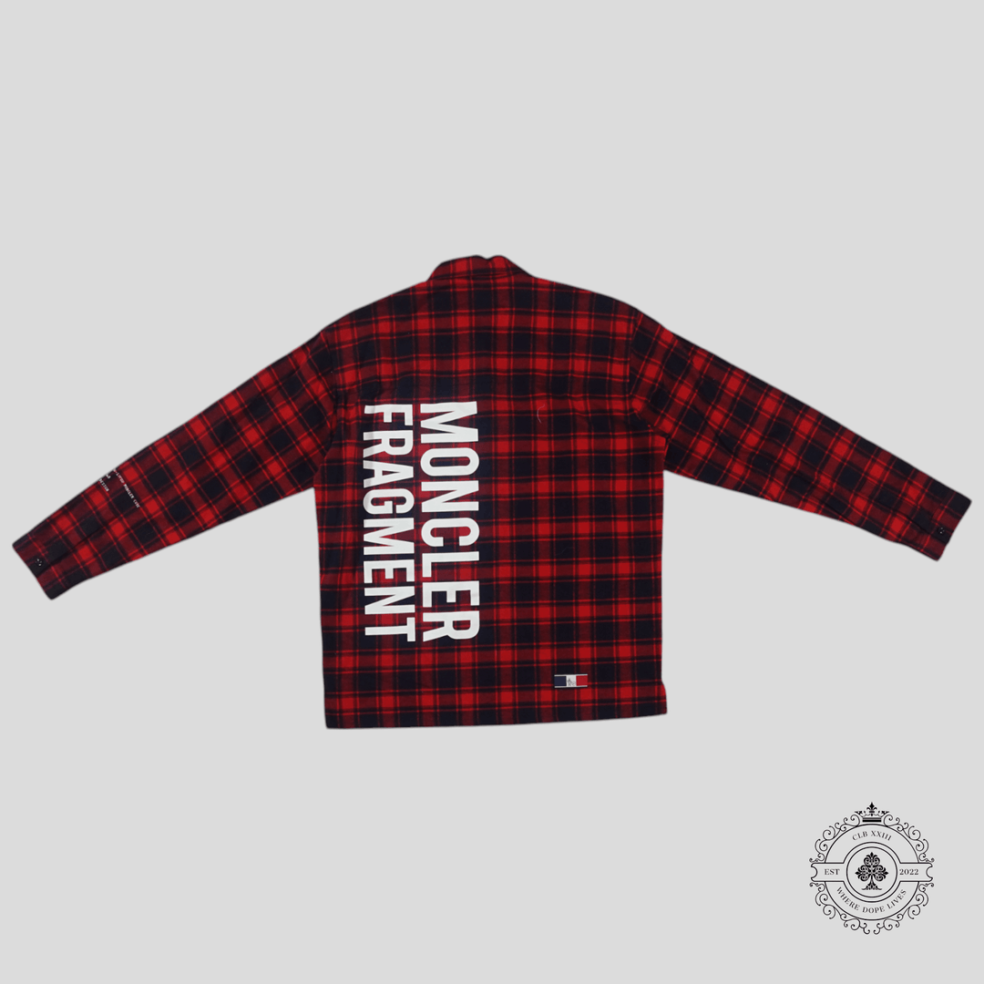 Moncler Genius x Fragment Flannel Overshirt in Red