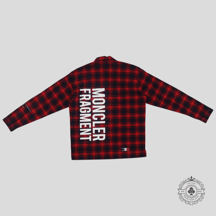 Moncler Genius x Fragment Flannel Overshirt in Red