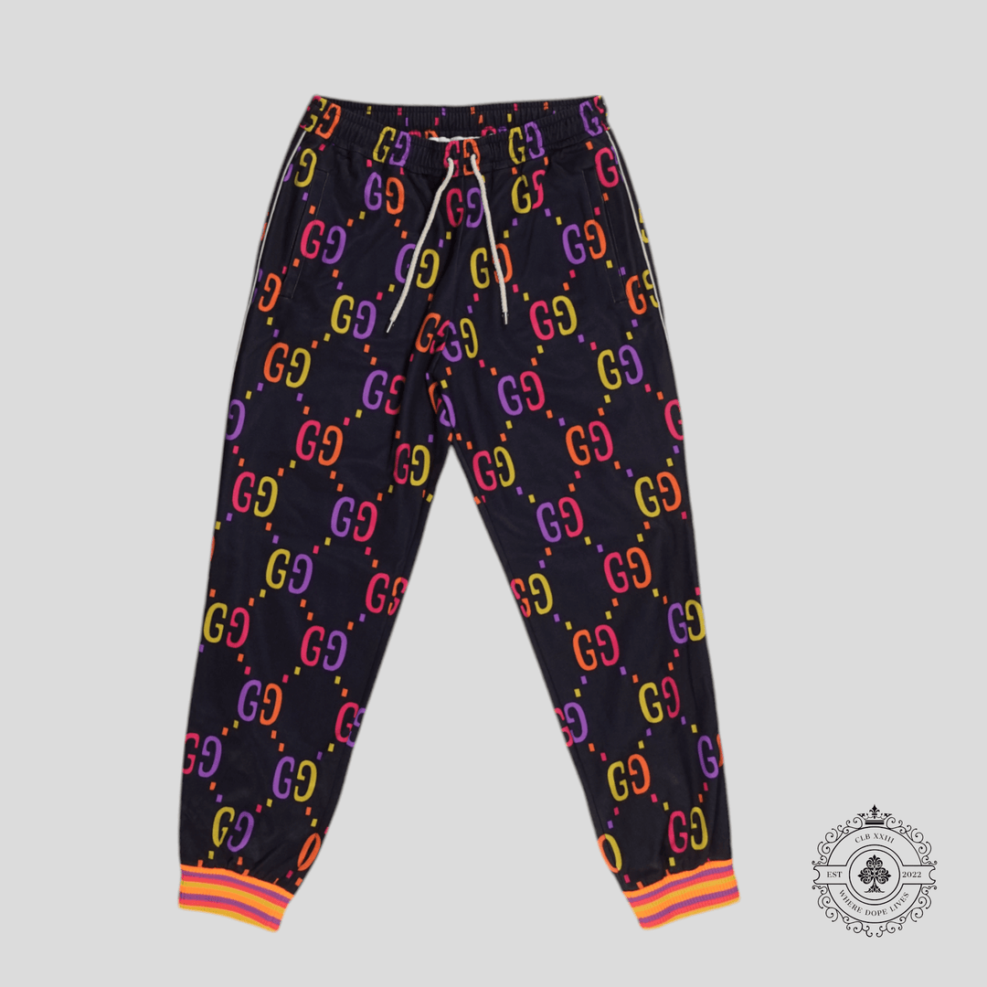 Gucci GG Jacquard Track Pants in Blue/Multicolor