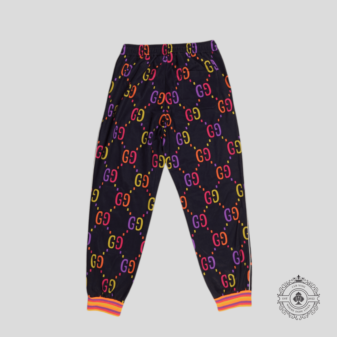 Gucci GG Jacquard Track Pants in Blue/Multicolor