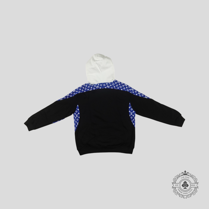 Louis Vuitton Monogram Circle Cut Hoodie in White/Blue/Black