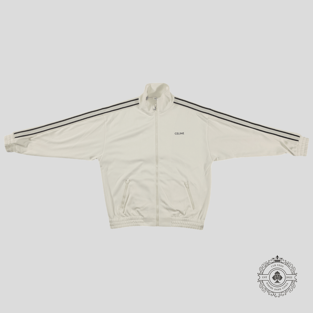 Celine Small Logo Tracksuit in White