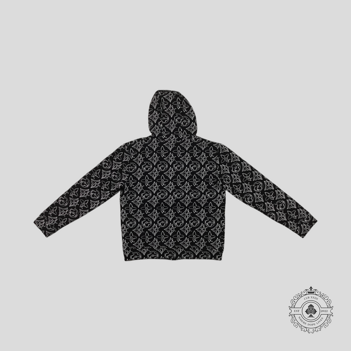Louis Vuitton X NBA Strategic Flowers Quilted Zip Up Hoodie in Black